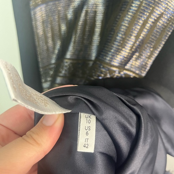 AMANDA WAKELEY Midnight/Multi Tapis Short Jacquard Dress size 6 - Picture 11 of 13